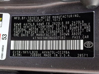 2022 Toyota Camry XSE