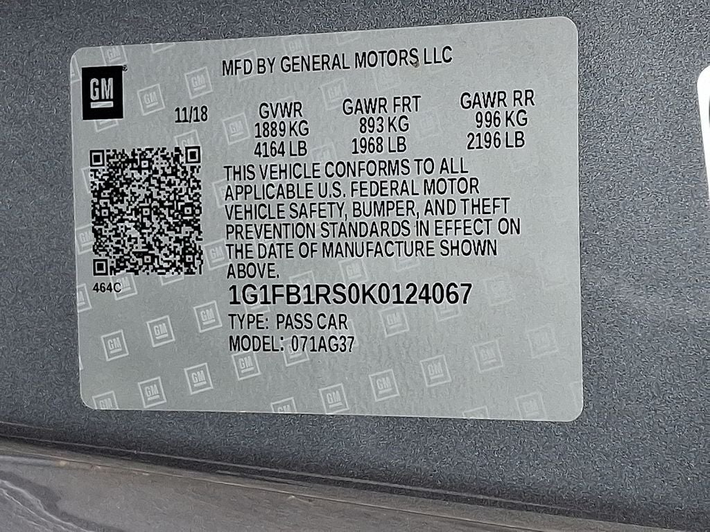 2019 Chevrolet Camaro 1LT