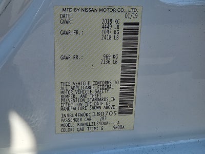 2019 Nissan Altima 2.5 Platinum