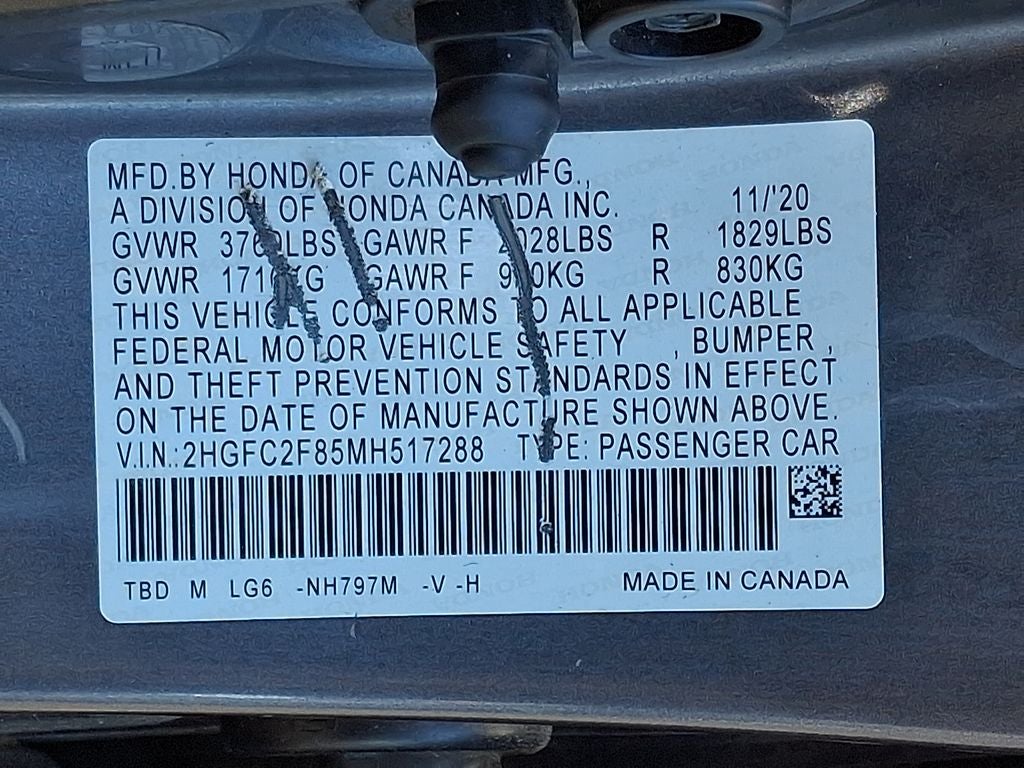 2021 Honda Civic Sport