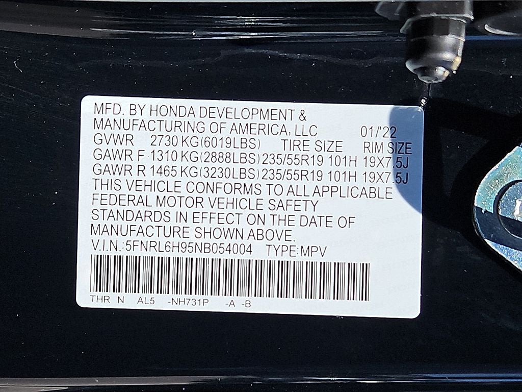 2022 Honda Odyssey Elite