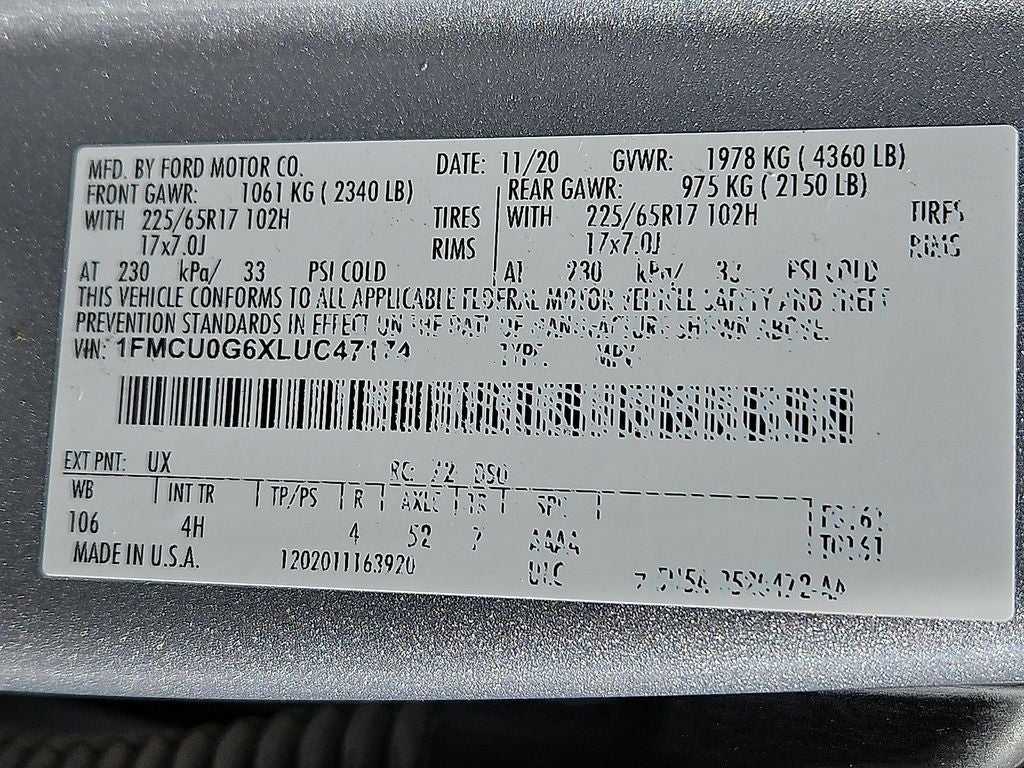 2020 Ford Escape SE