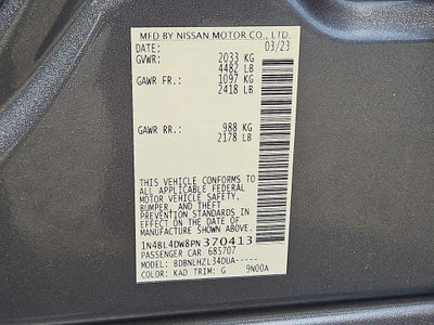 2023 Nissan Altima SV Intelligent AWD