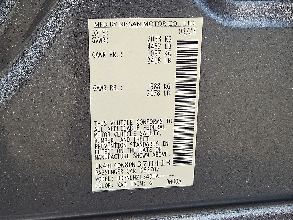 2023 Nissan Altima SV Intelligent AWD