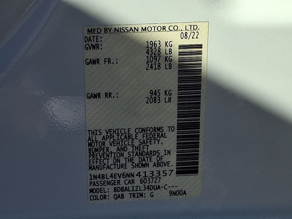 2022 Nissan Altima 2.5 SL