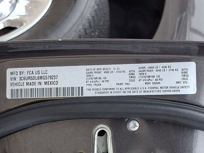 2021 RAM 2500 Big Horn Crew Cab 4x4 6'4' Box