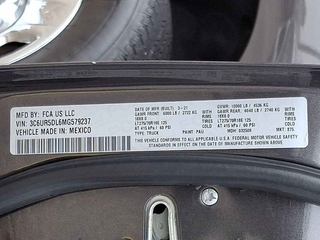 2021 RAM 2500 Big Horn Crew Cab 4x4 6'4' Box