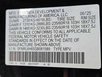 2025 Honda Odyssey EX-L