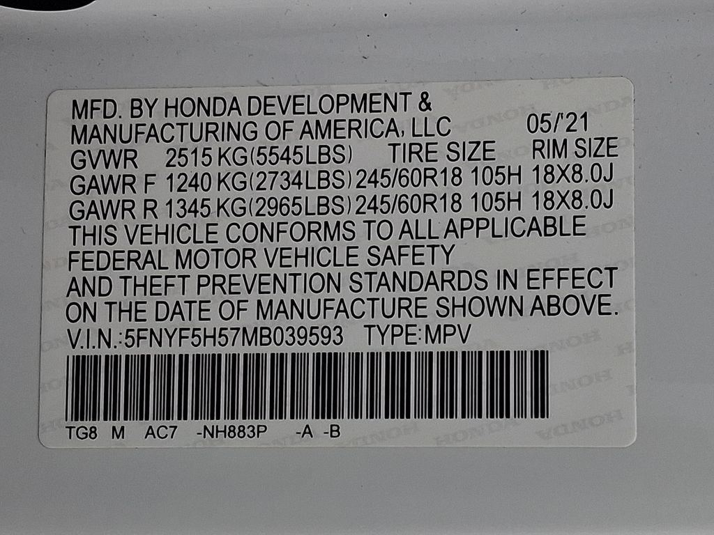 2021 Honda Pilot 2WD EX-L