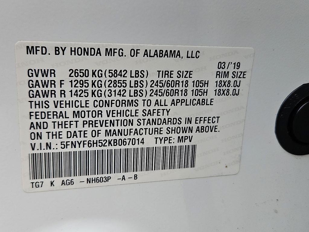 2019 Honda Pilot EX-L