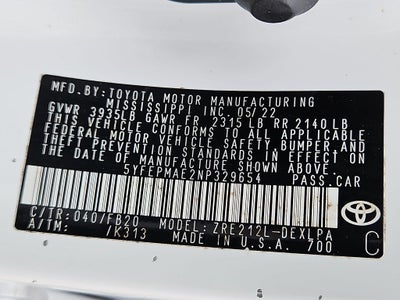 2022 Toyota Corolla LE