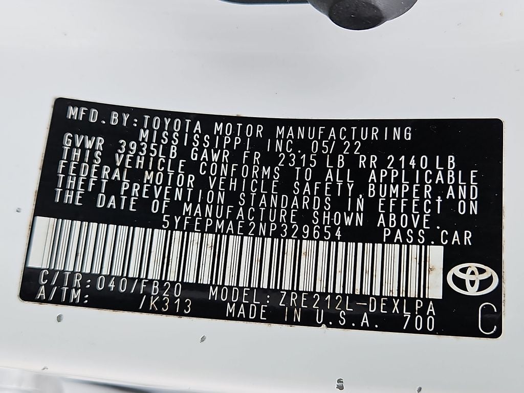 2022 Toyota Corolla LE