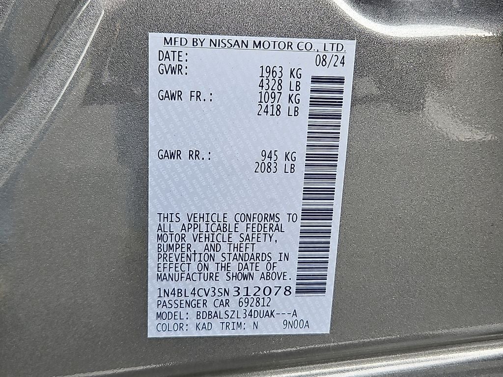 2025 Nissan Altima SR