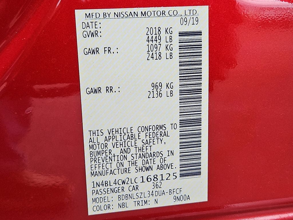 2020 Nissan Altima 2.5 SR