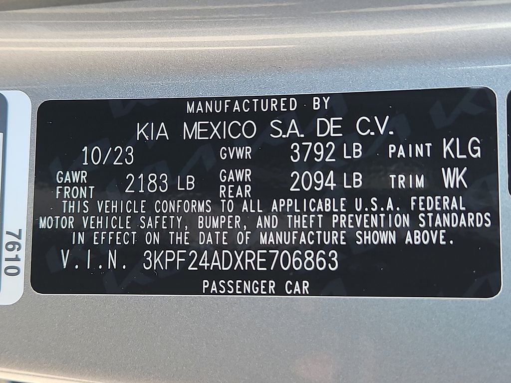2024 Kia Forte LXS