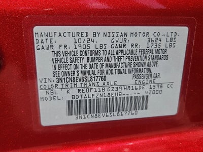 2025 Nissan Versa SV