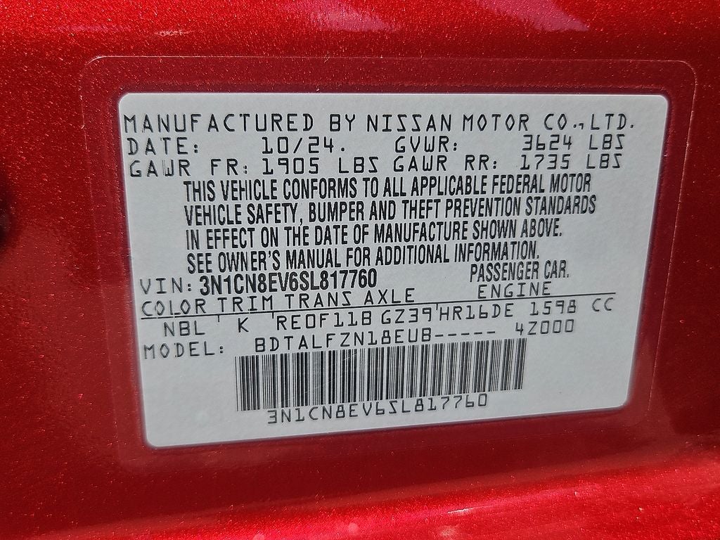 2025 Nissan Versa SV