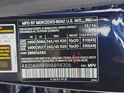 2017 Mercedes-Benz GLE SUV GLE 350 4MATIC®