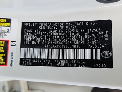 2025 Toyota Camry Hybrid LE