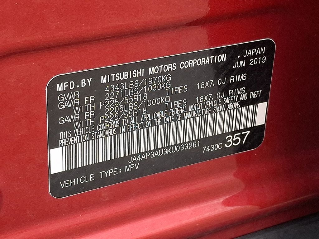 2019 Mitsubishi Outlander Sport ES 2.0