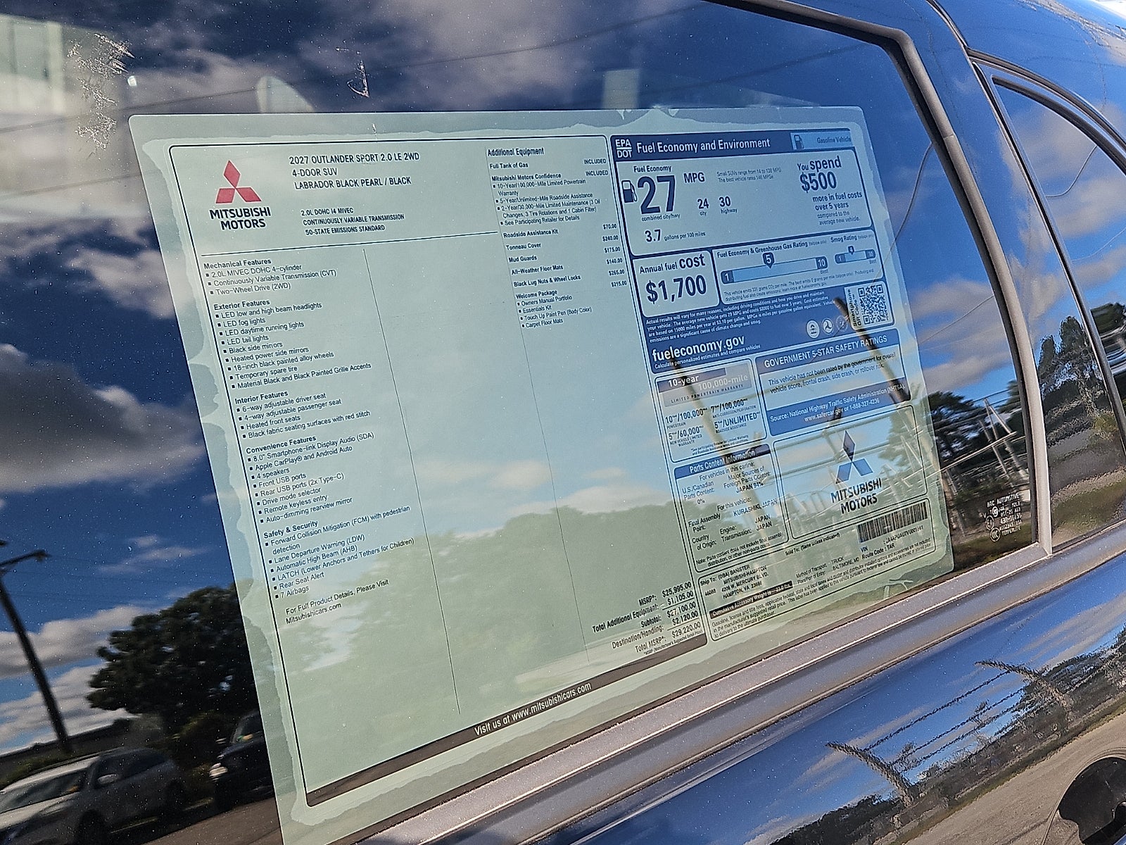 2027 Mitsubishi Outlander Sport S