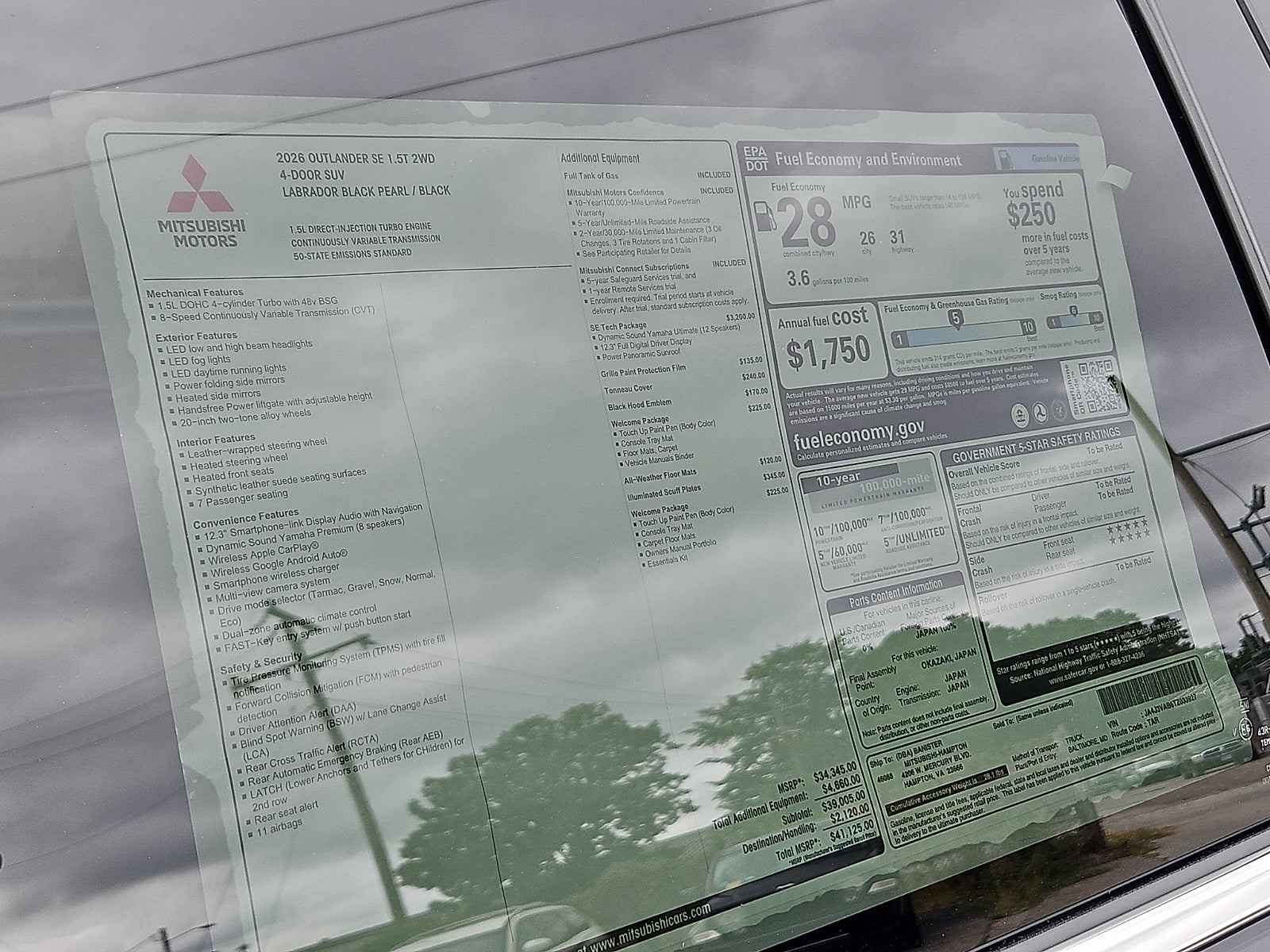 2026 Mitsubishi Outlander SE