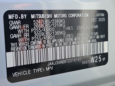 2026 Mitsubishi Outlander SE