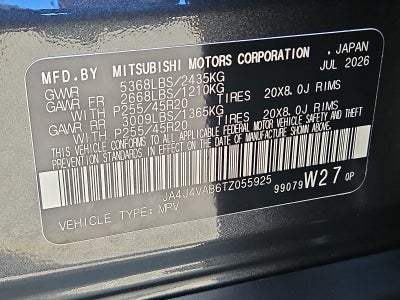 2026 Mitsubishi Outlander SE