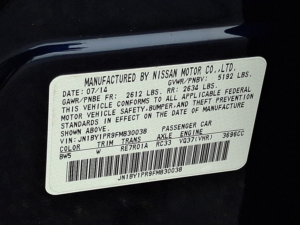 2015 INFINITI Q70L 3.7X (A7)