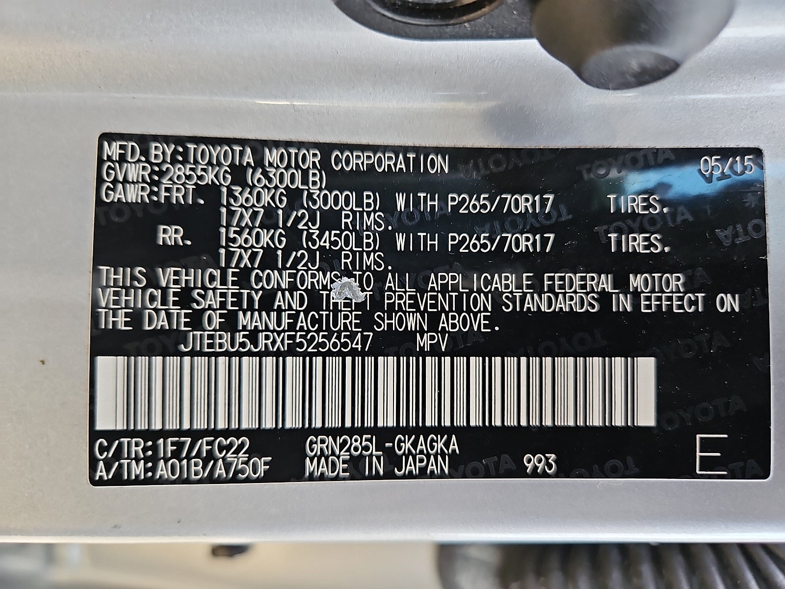2015 Toyota 4Runner Trail
