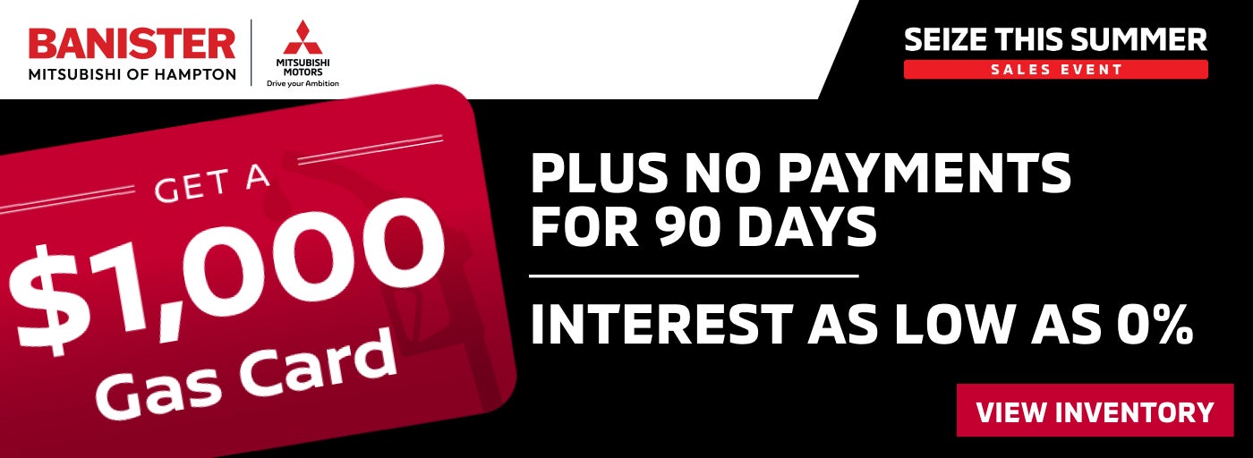 No Payments for 90 Days plus $1,000 gas card